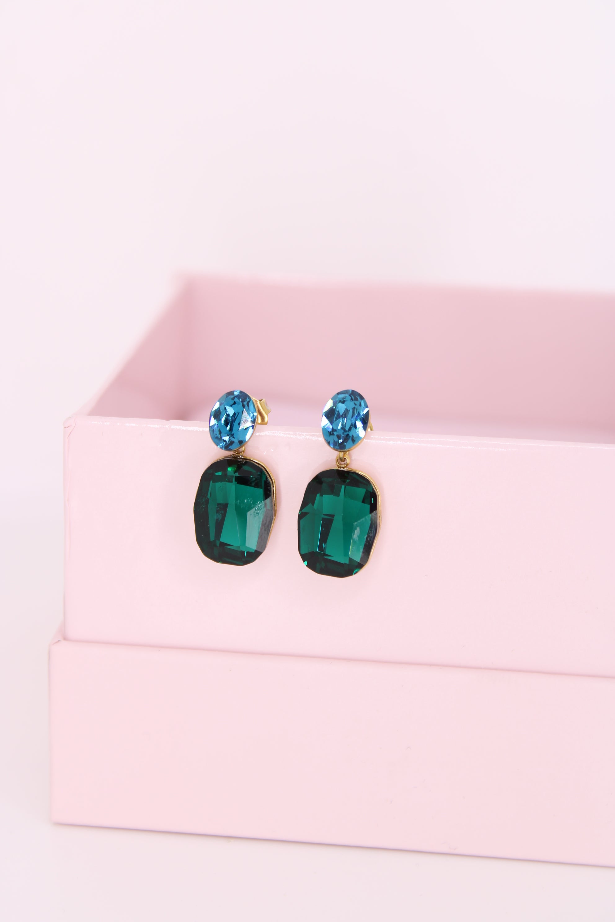 Boucles d'oreilles Tessa vert canard