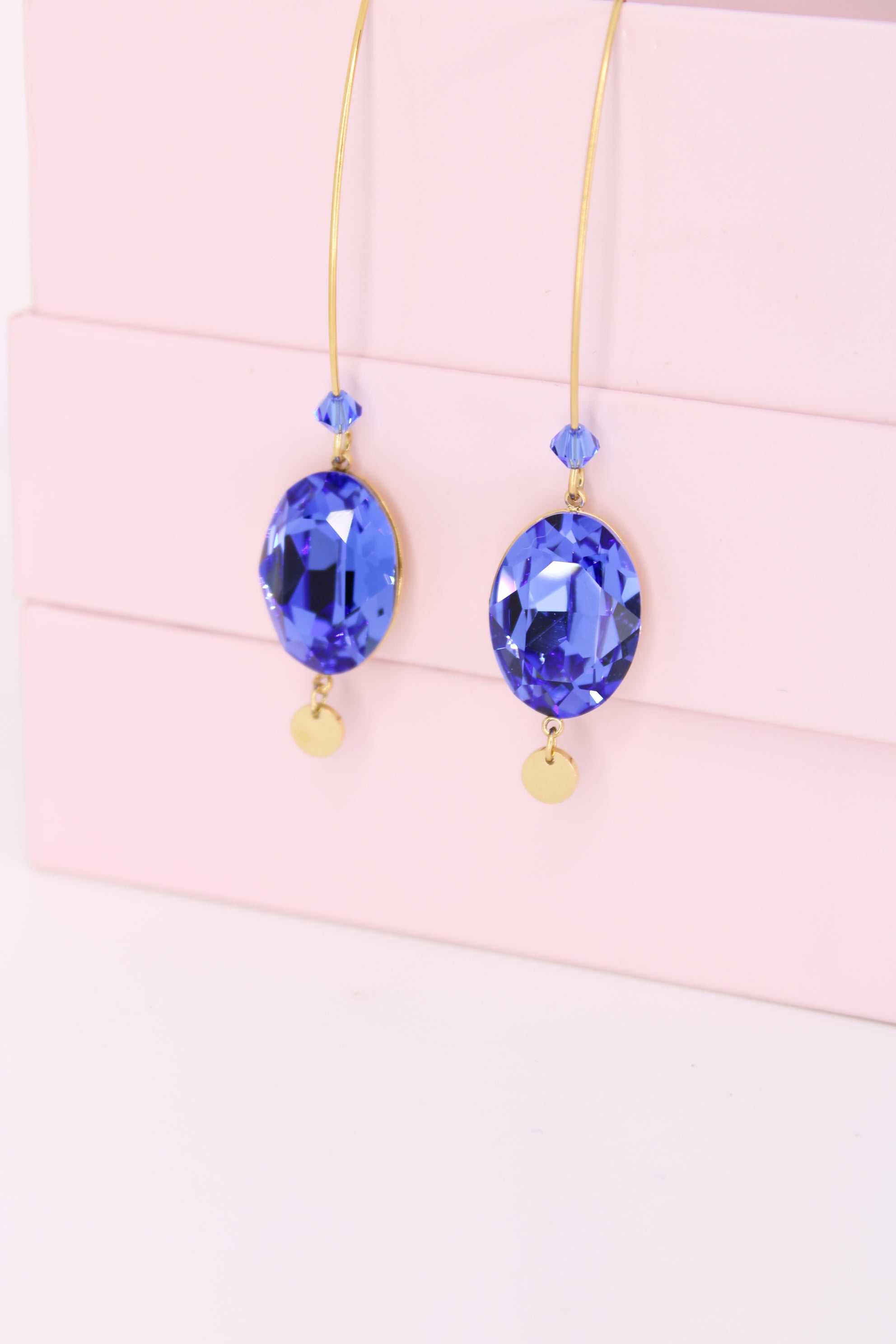 Boucles d'oreille Marion Bleu